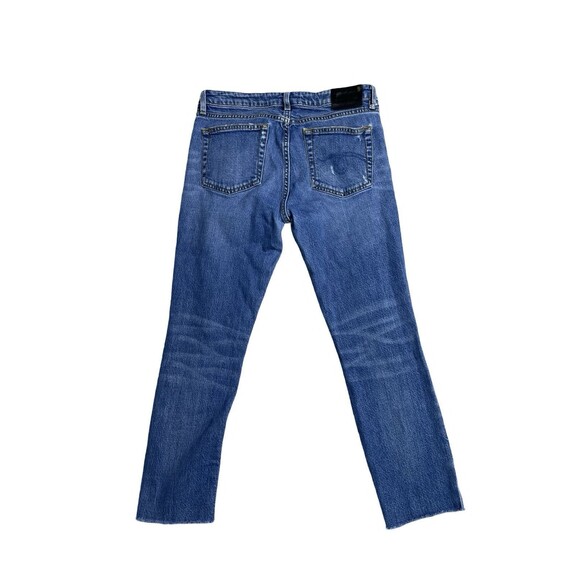 R13 Kate Skinny Jean Size 28 distressed raw hem made in Italy - Picture 2 of 14